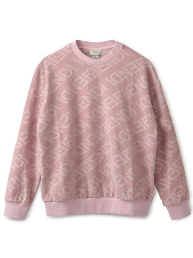 Logo All-Over Sweatshirt Pink - FENDI - BALAAN 1