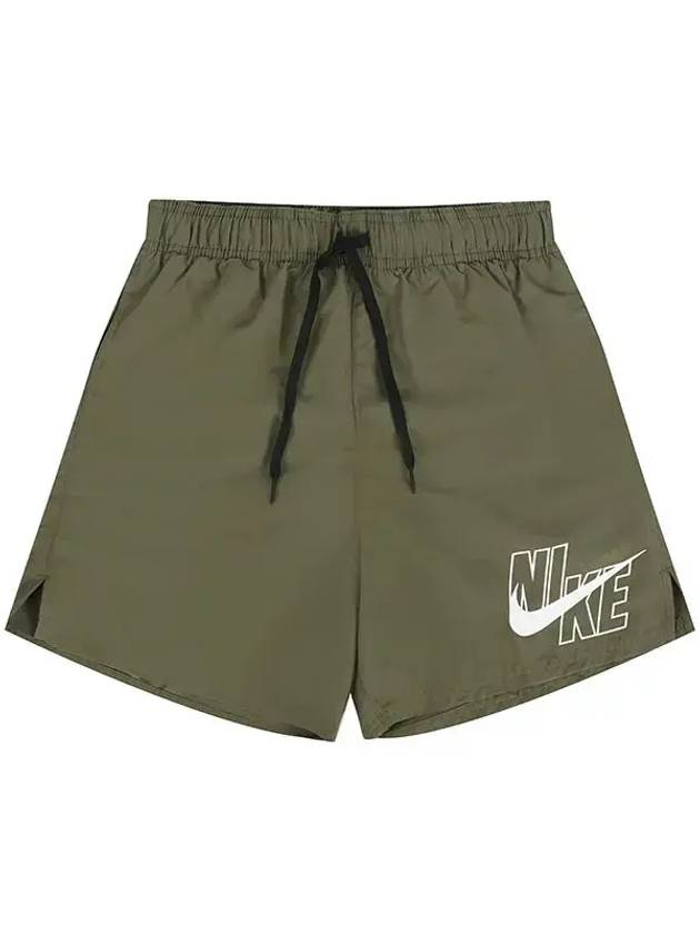 Men's 5'' Big Logo Swim Shorts Medium Olive - NIKE - BALAAN 1