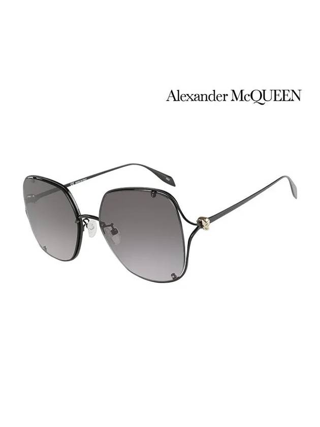 Sunglasses AM0366S 004 Square Metal Women's - ALEXANDER MCQUEEN - BALAAN.