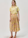 Painting Flower Cotton Mermaid Skirt_Yellow - SORRY TOO MUCH LOVE - BALAAN 2