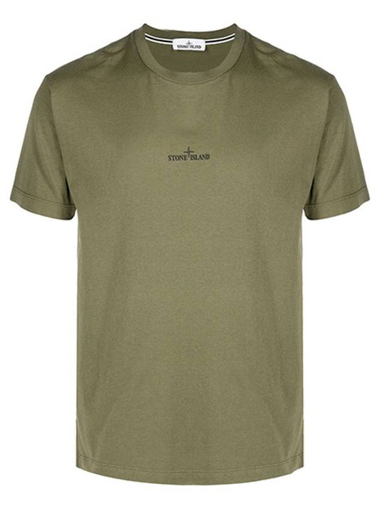 Marble Back Logo Short Sleeve T-Shirt Olive Green - STONE ISLAND - BALAAN 2