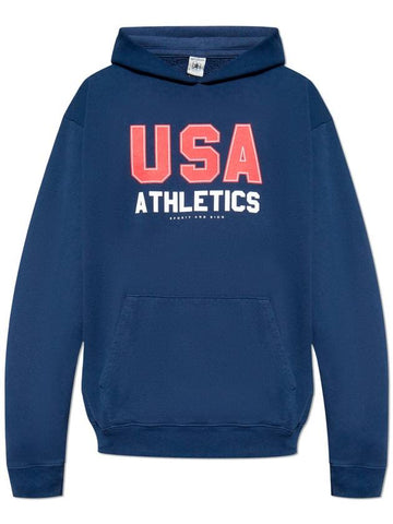 Sporty & Rich Cotton Sweatshirt, Unisex, Navy Blue - SPORTY & RICH - BALAAN 1