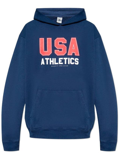 Sporty & Rich Cotton Sweatshirt, Unisex, Navy Blue - SPORTY & RICH - BALAAN 1