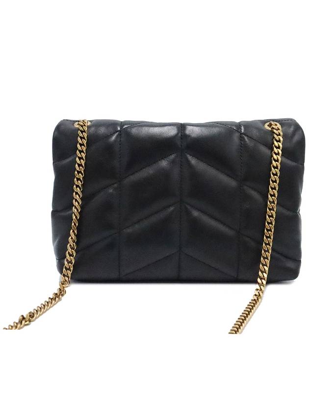 Women s Saint Laurent 620333 Black Lambskin Gold Plated Mini PUFFY Shoulder Bag gt Gangbuk used luxury goods - SAINT LAURENT - BALAAN 5