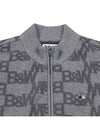 Men s logo jacquard knit cardigan 2824GXKW GREY - BLACK&WHITE - BALAAN 3