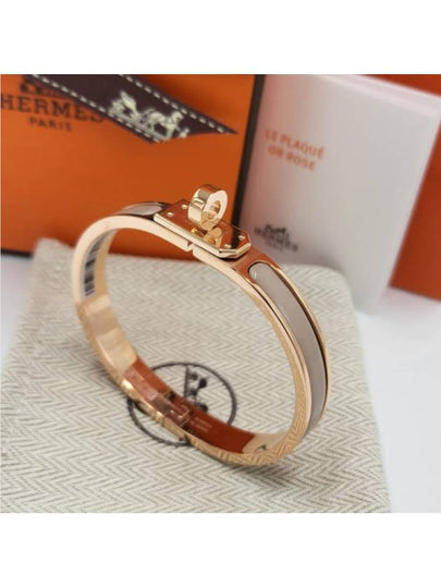 Mini Clic Kelly Bracelet Marronglace Rose Gold - HERMES - BALAAN 2