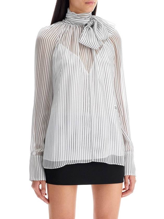 silk polka dot blouse with lavall - GIVENCHY - BALAAN 2