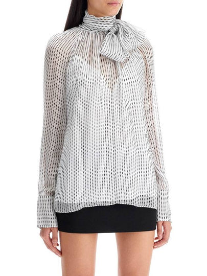 silk polka dot blouse with lavall - GIVENCHY - BALAAN 2