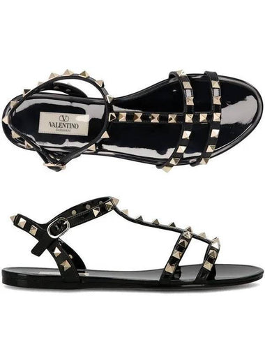 Rockstud 4W2S0H38 PVS 0NO Women’s Flat Sandals _ 995672 - VALENTINO - BALAAN 1