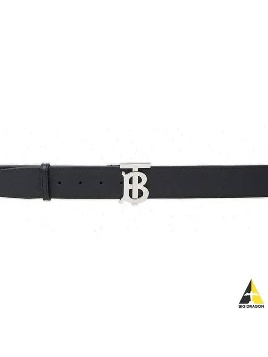 TB Logo Leather Belt Black - BURBERRY - BALAAN 2