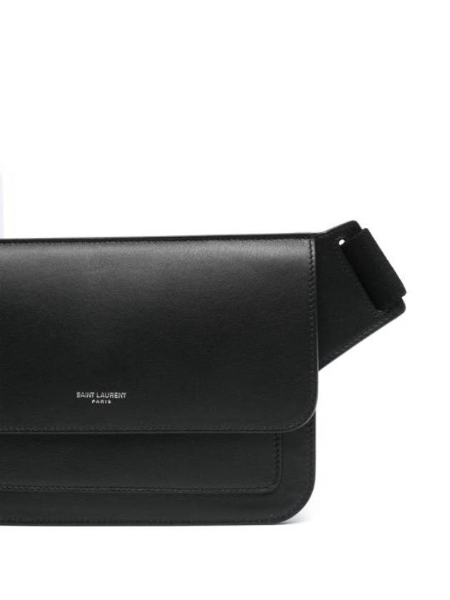 Paris Leather Belt Bag Black - SAINT LAURENT - BALAAN 6