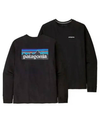 P 6 Responsibili Long Sleeve T-Shirt Black - PATAGONIA - BALAAN 2