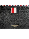 Debossed Pebble Card Wallet Black - THOM BROWNE - BALAAN 5