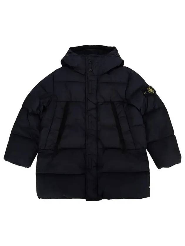 Kids Wappen Patch Down Long Padding Black - STONE ISLAND - BALAAN 3