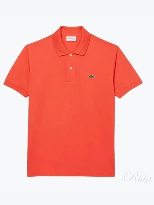 Men's Logo Classic Fit Short Sleeve PK Shirt Orange - LACOSTE - BALAAN 2