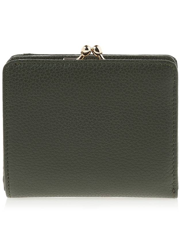 Grain Leather Frame Half Wallet Dark Green - VIVIENNE WESTWOOD - BALAAN 4