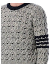 4 Bar Cable Knit Top Grey - THOM BROWNE - BALAAN 6