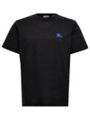 EKD Embroidered Cotton Short Sleeve T-Shirt Black - BURBERRY - BALAAN 2