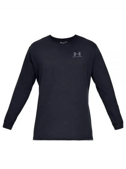 Sports Style Left Chest Long Sleeve T-Shirt Black - UNDER ARMOUR - BALAAN 2