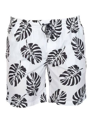 Dolce Gabbana leaf pattern Swim shorts - DOLCE&GABBANA - BALAAN 1