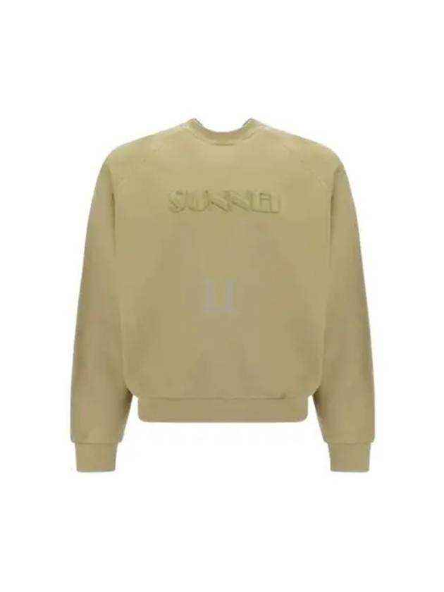 Embroidered Logo Crew Neck Sweatshirt Beige - SUNNEI - BALAAN 2