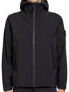 Primaloft Insulation Soft Shell-R Hooded Jacket Black - STONE ISLAND - BALAAN 2