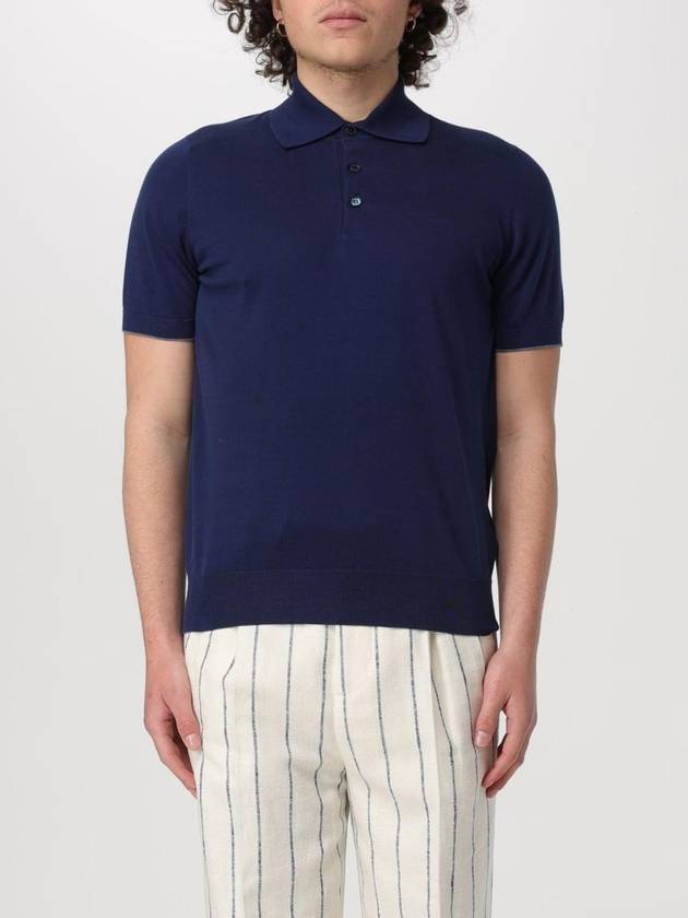 Classic Knit Polo Shirt Navy - BRUNELLO CUCINELLI - BALAAN 2