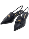 Leather Penny Slingback Heels Black - MIU MIU - BALAAN 2