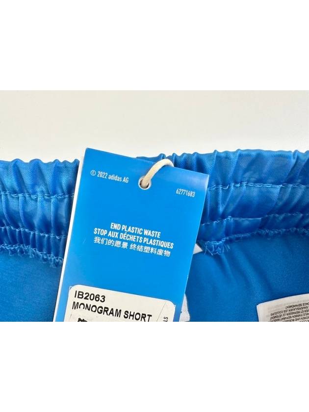 Monogram Shorts IB2063 Blue WOMENS UK6 8 - ADIDAS - BALAAN 6