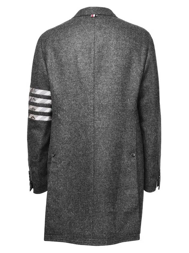 Men's Diagonal Stripe Chestfield Classic Single Coat Gray - THOM BROWNE - BALAAN.