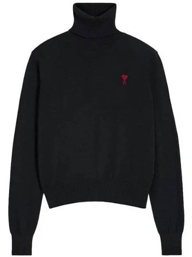 FKS411 KN0025 Small heart logo turtleneck knit 1125793 - AMI - BALAAN 1