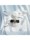 CC logo leather hair chouchou tripe hair band and bracelet black gold AB7848 - CHANEL - BALAAN 8