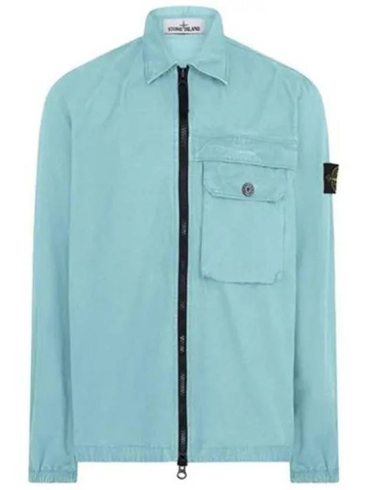 Men's Waffen Pocket Zip-Up Jacket Blue - STONE ISLAND - BALAAN 2