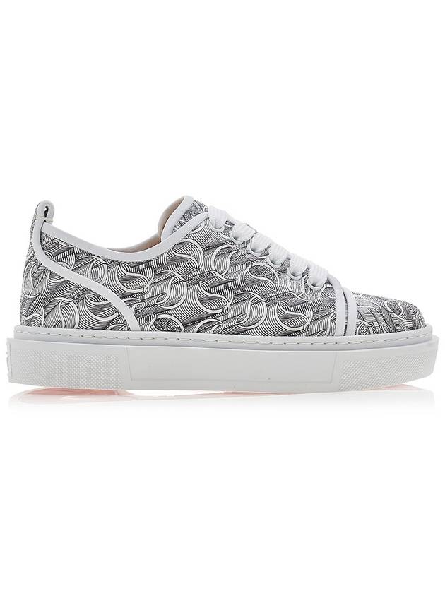 Adolon Canvas Low Top Sneakers White - CHRISTIAN LOUBOUTIN - BALAAN 3