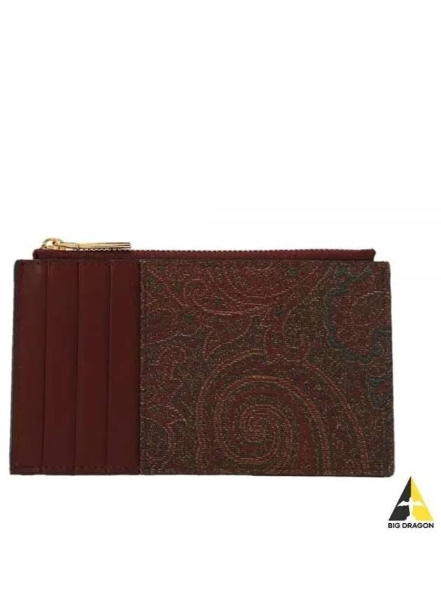 Paisley Jacquard Fabric Card Wallet Brown - ETRO - BALAAN 2