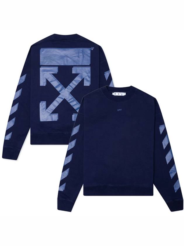 Rubber Arrow Skate Sweatshirt Blue - OFF WHITE - BALAAN.