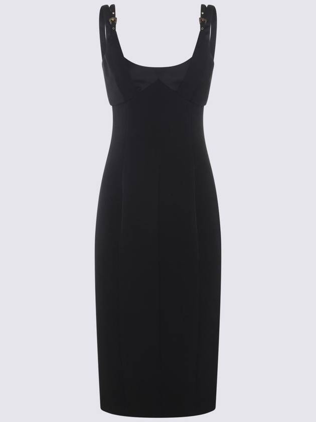 Versace Jeans Couture Black Midi Dress - VERSACE - BALAAN 1