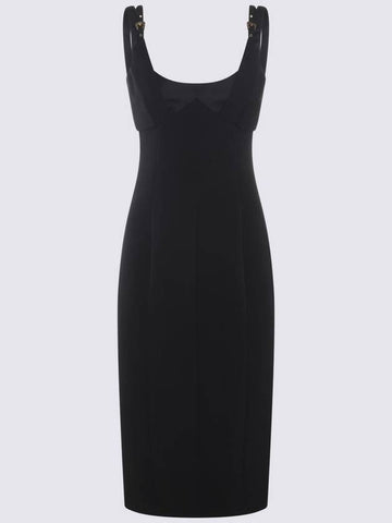 Versace Jeans Couture Black Midi Dress - VERSACE - BALAAN 1