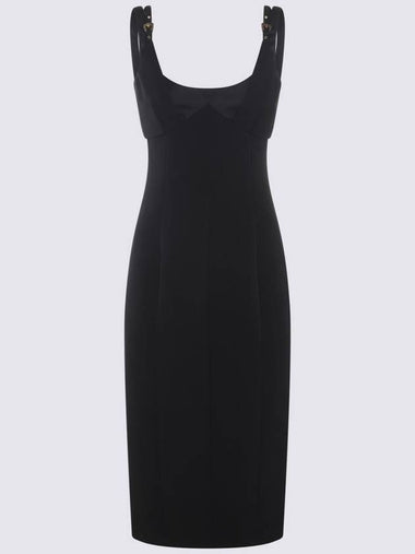 Versace Jeans Couture Black Midi Dress - VERSACE - BALAAN 1