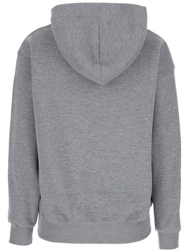 Grey Hoodie With Tonal Logo Print In Cotton Woman - PHILOSOPHY DI LORENZO SERAFINI - BALAAN 2