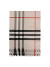 Classic Check Cashmere Scarf Ivory - BURBERRY - BALAAN.