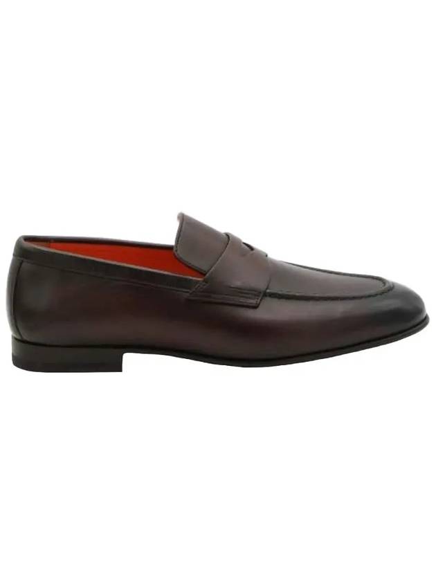 Penny Leather Loafer Brown - SANTONI - BALAAN 1