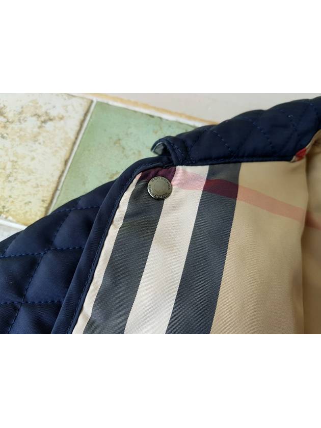 Children 3Y Unisex Kids Navy Quilted Jacket - BURBERRY - BALAAN 9