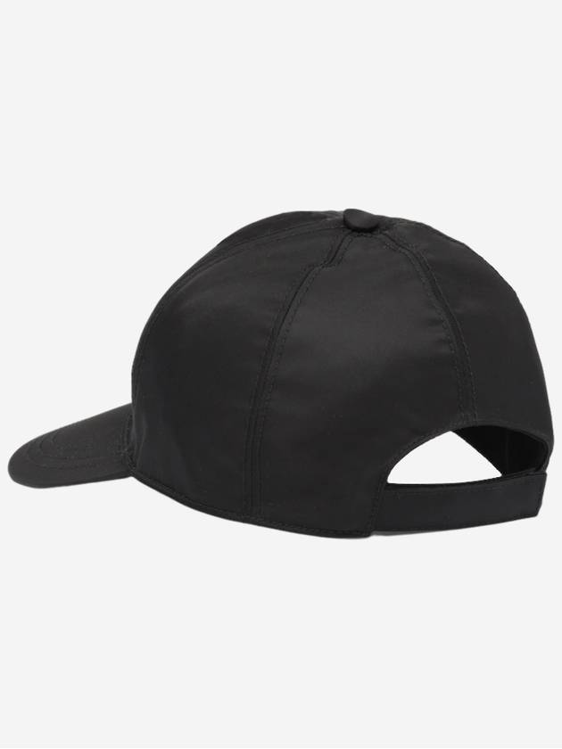 Triangle Logo Re Nylon Ball Cap Black - PRADA - BALAAN 3