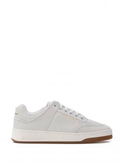 SL 61 Logo Signature Leather Low Top Sneakers White - SAINT LAURENT - BALAAN 2