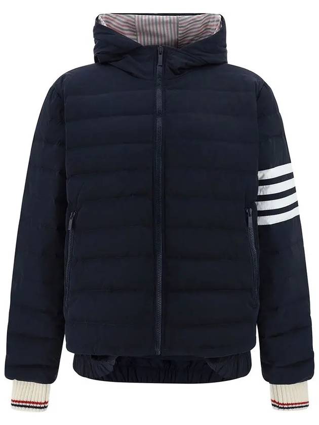 Poly Twill Down Filled 4-Bar Ski Padding Navy - THOM BROWNE - BALAAN 3