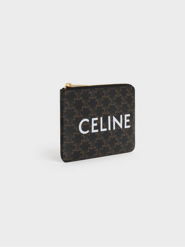 Triomphe Canvas Coin Card Wallet Black - CELINE - BALAAN 5