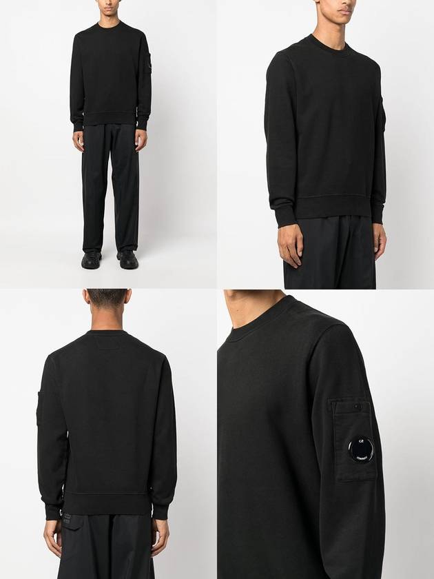 Lens Wappen Cotton Sweatshirt Black - CP COMPANY - BALAAN 6