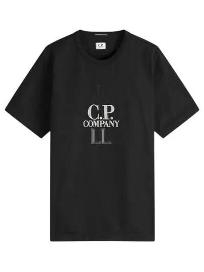 Logo Short Sleeve T-Shirt Black - CP COMPANY - BALAAN 2