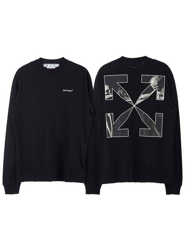 Caravaggio Arrow Print Long Sleeve T-Shirt Black - OFF WHITE - BALAAN 2